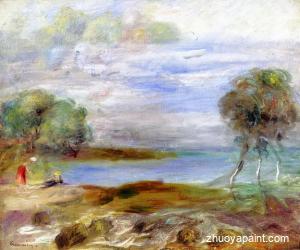 Two Figures by the Water