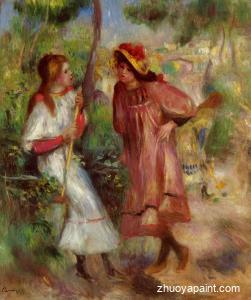 Two Girls in the Garden at Montmartre