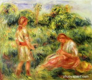 Two Young Women in a Landscape