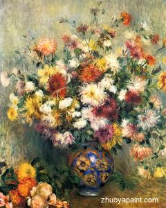 Vase of Chrysanthemums