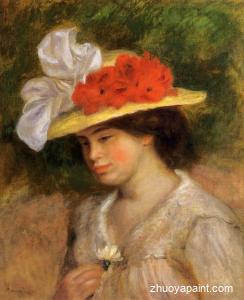 Woman in a Flowered Hat