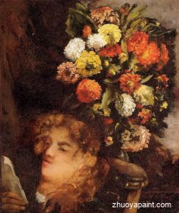 Head of a Woman with Flowers