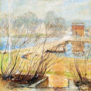 View from the Holley House, Cos Cob, Connecticut