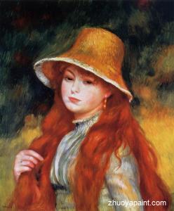 Young Girl in a Straw Hat