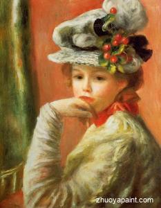 Young Girl in a White Hat