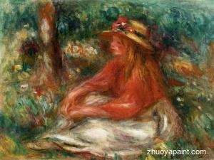 Young Girl Seated on the Grass