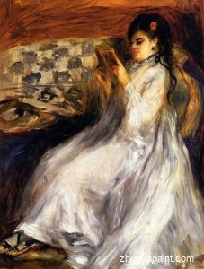 Young Woman in White Reading