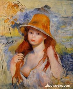 Young Woman in a Straw Hat