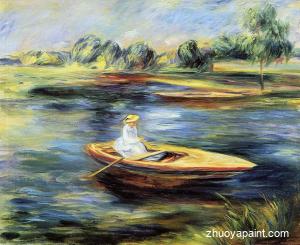 Young Woman Seated in a Rowboat