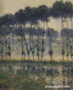 Poplars by the Eure River