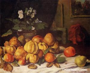 Still Life-Apples, Pears and Flowers on a Table, Saint Pelag