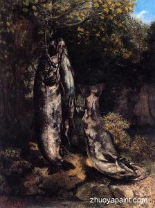 Still Life with Three Trout from the Loue River