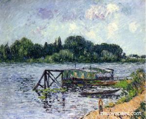 The Laundry Boat on the Seine at Herblay