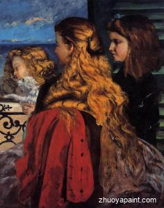 Three English Girls at a Window