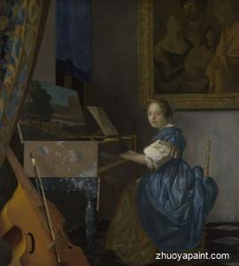 A Lady Seated at a Virginal
