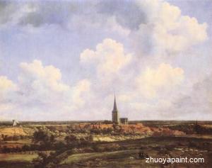 Landscape with Church and Village
