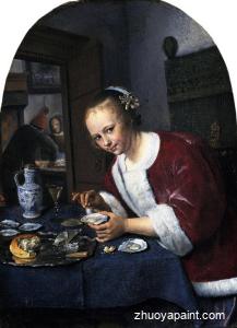 Girl Eating Oysters