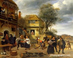 Peasants Outside An Inn