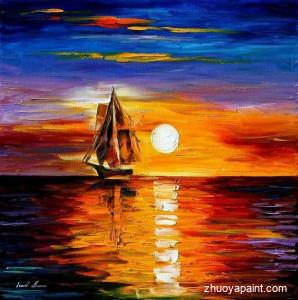 Sunset,Seascape and the Boat