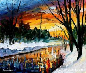 Snowscape Oil Painting