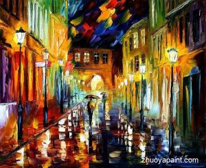 knife landscape oil painting