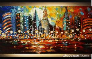 Cityscape Oil Painting