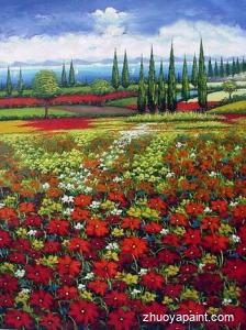 Flower Field Oil Painting