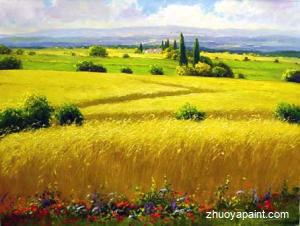 Flower Field Painting Reproduction